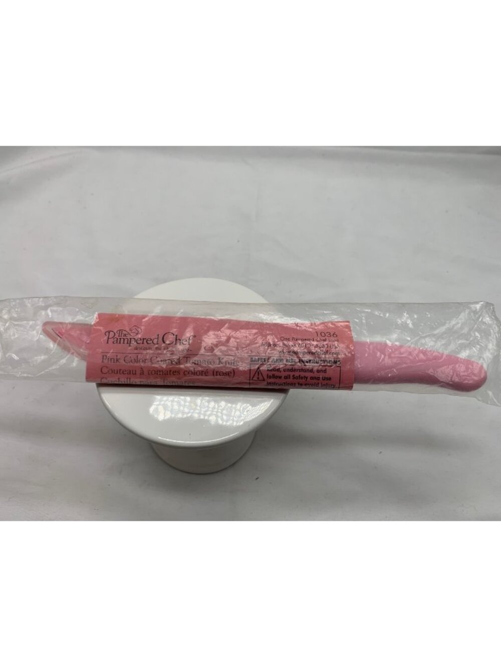The Pampered Chef Pink Color-Coated Tomato Knife Help Whip Cancer
